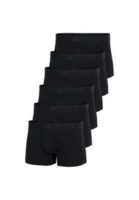 Adidas - Bokserki Active Flex Cotton 3 Stripes 6 pak. Kolor: czarny. Materiał: bawełna, elastan