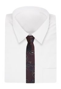 Krawat Alties (7 cm) - Miedziano Brązowy, Wzór Paisley. Kolor: brązowy, beżowy, wielokolorowy. Materiał: tkanina. Wzór: paisley. Styl: elegancki, wizytowy
