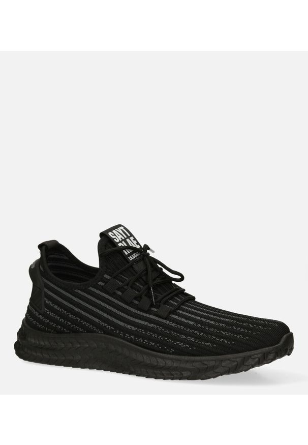 Casu - Czarne buty sportowe sznurowane casu 20a9/b. Kolor: czarny