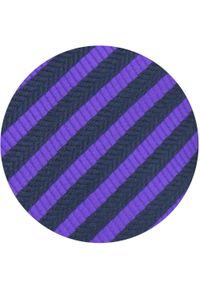 Klasyczny Krawat Klubowy - Alties - Fioletowy, Drobny Prążek. Kolor: fioletowy. Materiał: tkanina. Wzór: prążki. Styl: klasyczny #2