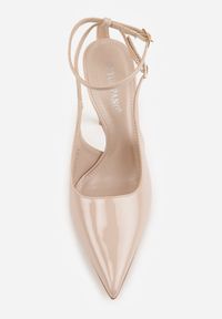 Renee - Beżowe Sandały Lakierowane na Szpilce z Ozdobnymi Paskami Murilea. Zapięcie: pasek. Kolor: beżowy. Materiał: lakier. Obcas: na szpilce. Styl: elegancki #6