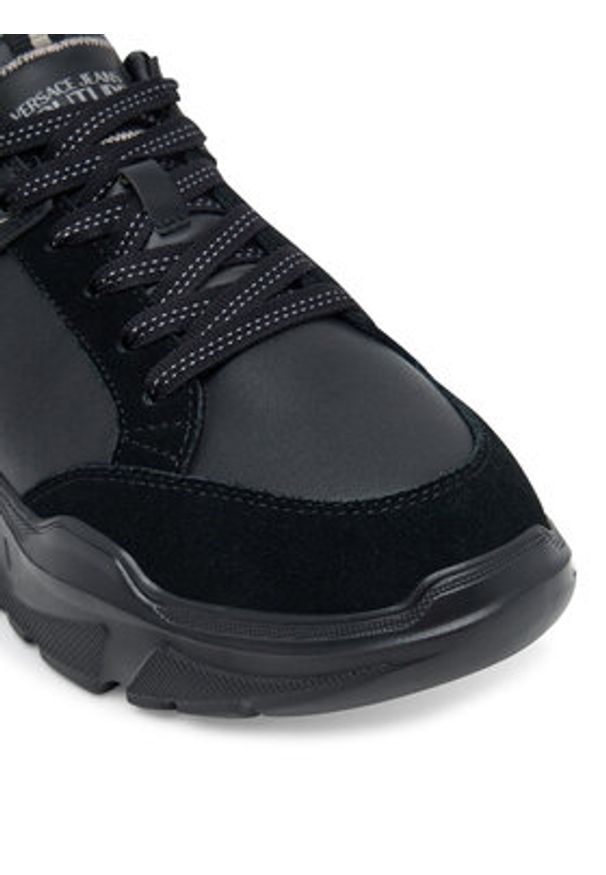 Versace Jeans Couture Sneakersy 79YA3SC2 ZPB30 899 Czarny. Kolor: czarny. Materiał: skóra