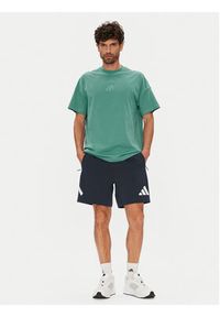 Adidas - adidas T-Shirt ALL SZN JX5085 Turkusowy Loose Fit. Kolor: turkusowy. Materiał: bawełna #4