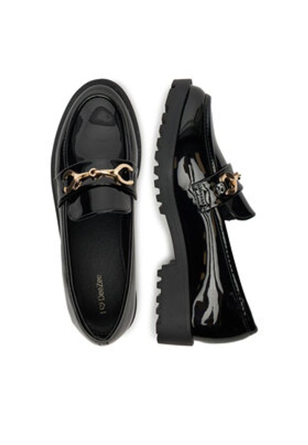 DeeZee Loafersy HXG2108-90 Czarny. Kolor: czarny. Materiał: materiał