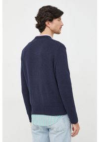 Polo Ralph Lauren sweter męski kolor granatowy. Okazja: na co dzień. Typ kołnierza: polo. Kolor: niebieski. Styl: casual #5
