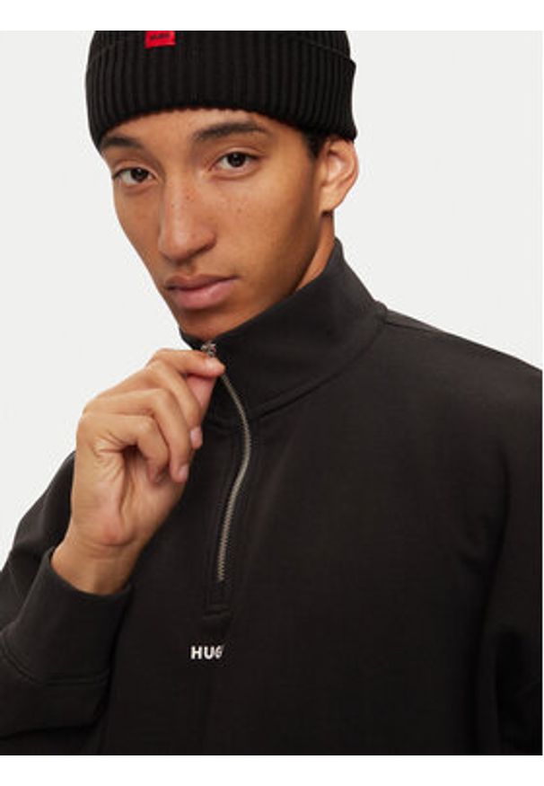 Hugo Bluza Durty244 50525881 Czarny Regular Fit. Kolor: czarny. Materiał: bawełna