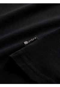 Ombre Clothing - T-shirt męski bawełniany z nadrukiem - czarny V1 OM-TSPT-0162 - XXL. Kolor: czarny. Materiał: bawełna. Długość rękawa: krótki rękaw. Długość: krótkie. Wzór: nadruk #3