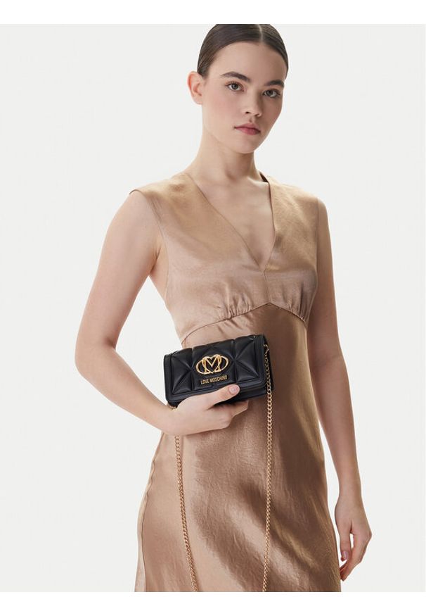 Love Moschino - LOVE MOSCHINO Torebka JC5640PP1OLC0000 Czarny. Kolor: czarny. Materiał: skórzane
