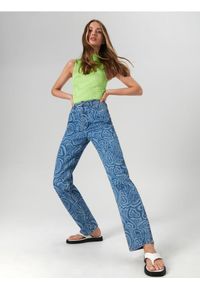 Sinsay - Crop top ze wzorem - wielobarwny. Materiał: materiał