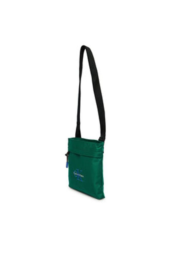 Calvin Klein Saszetka Bold Flatpack LV04D3178G Zielony. Kolor: zielony. Materiał: materiał