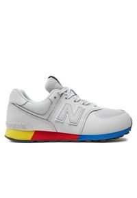 Buty do chodzenia dla dzieci New Balance 574. Zapięcie: sznurówki. Kolor: szary. Materiał: syntetyk, tkanina, materiał. Szerokość cholewki: normalna. Model: New Balance 574. Sport: turystyka piesza