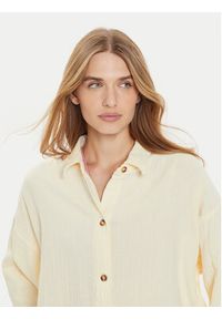 Roxy Koszula Morning Time ERJWT03639 Beżowy Loose Fit. Kolor: beżowy. Materiał: bawełna #5
