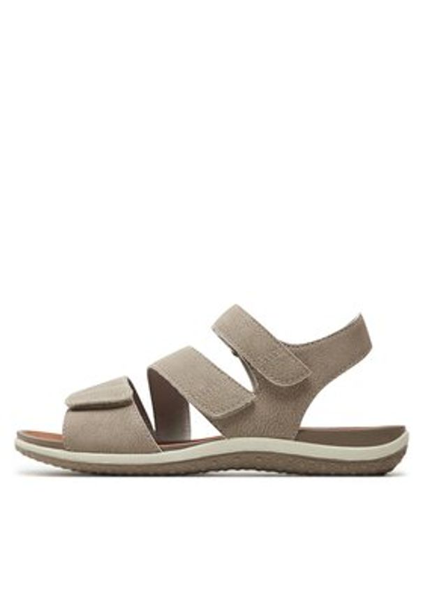 Geox Sandały D Sandal Vega D35R6A 000EK C5004 Beżowy. Kolor: beżowy. Materiał: skóra