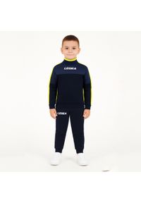 LEGEA - Komplet dla chłopca DAMASCO JR. Okazja: na uczelnię. Kolor: niebieski, wielokolorowy, żółty. Materiał: dresówka, materiał. Długość: długie. Styl: sportowy #1