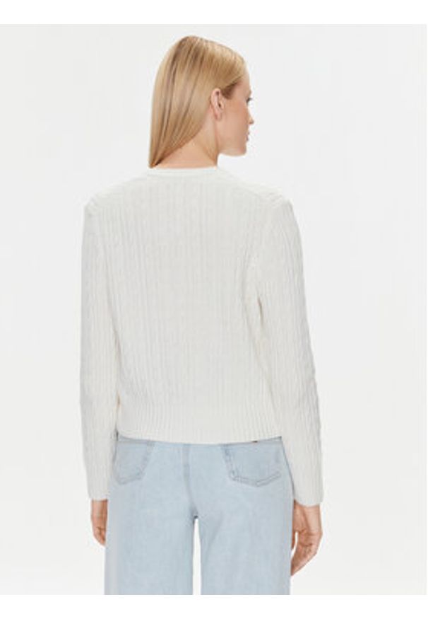TOMMY HILFIGER - Tommy Hilfiger Sweter WW0WW39017 Écru Regular Fit. Materiał: bawełna, syntetyk