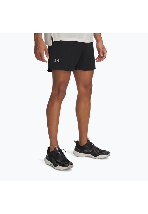 Spodenki do biegania męskie Under Armour Trail Run Launch. Kolor: czarny. Sport: bieganie