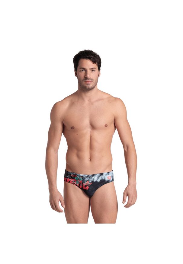 Kąpielówki Arena Splash Point Swim Briefs. Kolor: czarny. Materiał: materiał