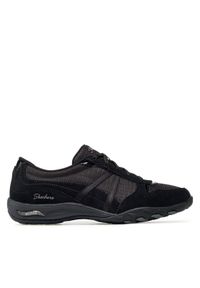 skechers - Skechers Sneakersy Perfect Day 100278/BLK Czarny. Kolor: czarny. Materiał: zamsz, skóra