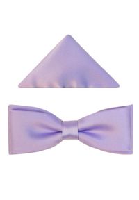 Modini - Wrzosowa gładka mucha męska slim - jasnofioletowa B11. Kolor: fioletowy. Materiał: poliester, tkanina. Wzór: gładki. Styl: elegancki #1