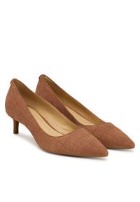 MICHAEL Michael Kors Czółenka Alina Flex Kitten 40S6HNMP1S Brązowy. Kolor: brązowy. Materiał: skóra, zamsz #5