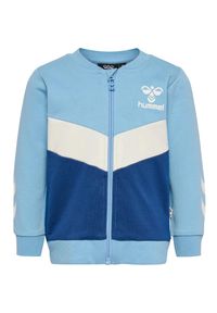 Bluza dresowa dla dziecka Hummel hmlSkye. Kolor: niebieski. Materiał: dresówka. Wzór: kolorowy, jodełka #1