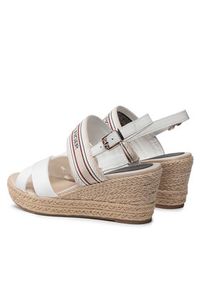 TOMMY HILFIGER - Tommy Hilfiger Espadryle Th Artisandal Mid Wedge Sandal FW0FW05770 Biały. Kolor: biały. Materiał: materiał #6