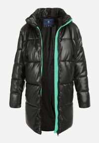 Born2be - Czarno-Zielona Kurtka Zimowa Pikowana Hirorve. Typ kołnierza: kołnierzyk stójkowy. Kolekcja: plus size. Kolor: czarny. Sezon: zima #4