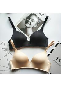 Intica - Biustonosz piankowy bez fiszbin z regulowanymi ramiączkami na co dzień Hattie. Kolor: beżowy. Materiał: materiał #5