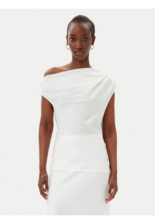 Imperial Bluzka RFY4JDG Biały Regular Fit. Kolor: biały. Materiał: syntetyk