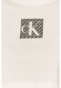 Calvin Klein Jeans - T-shirt. Okazja: na co dzień. Kolor: biały. Materiał: bawełna, dzianina. Wzór: nadruk. Styl: casual #3
