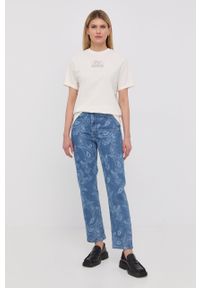 The Kooples jeansy damskie medium waist. Okazja: na co dzień. Kolor: niebieski. Styl: casual #4