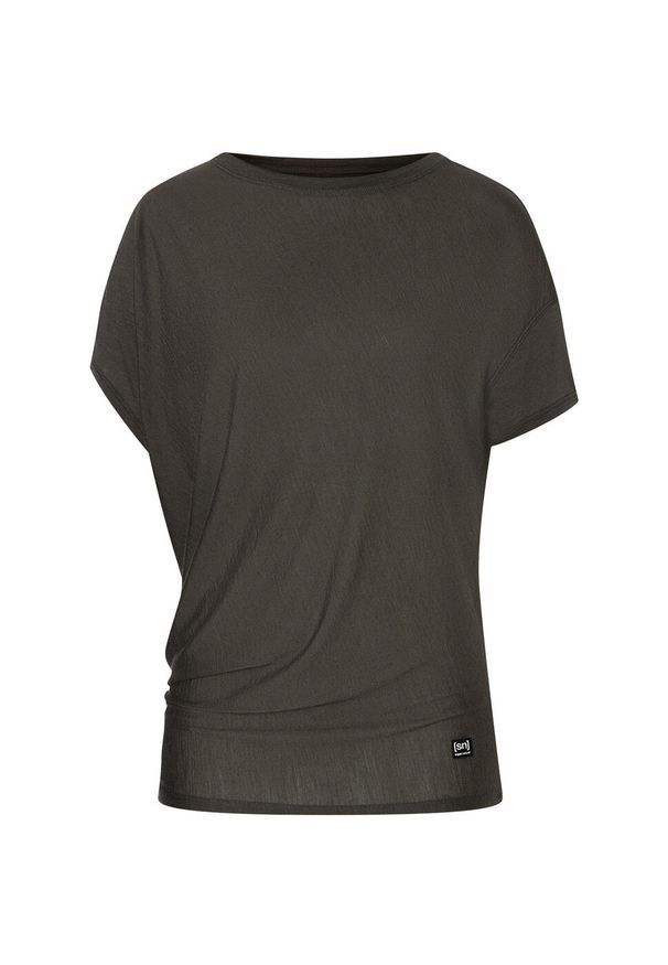 Koszulka z krótkim rękawem damska SUPER.NATURAL Yoga Loose Tee. Kolor: czarny. Długość rękawa: krótki rękaw. Długość: krótkie