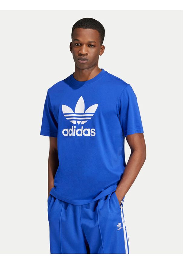 Adidas - adidas T-Shirt adicolor Trefoil IZ3058 Niebieski Regular Fit. Kolor: niebieski. Materiał: bawełna