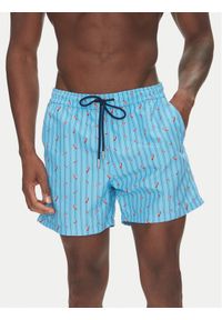 HOM Szorty kąpielowe Espelette 402993 Błękitny Regular Fit. Kolor: niebieski. Materiał: syntetyk