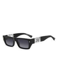 Dsquared - Okulary przeciwsłoneczne DSQUARED2 ICON 0011/S 807 dla mężczyzn, rozmiar 54 mm. Kształt: prostokątne. Kolor: czarny, szary, wielokolorowy. Sport: turystyka piesza #1