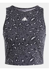 Adidas - adidas Top Essentials IN9930 Szary Slim Fit. Kolor: szary. Materiał: bawełna #3