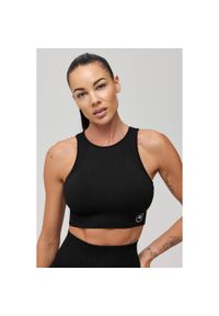 ROUGH RADICAL - Stanik sportowy fitness seamless Rough Radical Linea Sports Bra. Kolor: czarny. Sport: fitness