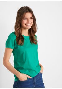 bonprix - Shirt z okrągłym dekoltem (5 szt.), krótki rękaw. Kolor: zielony. Materiał: jersey. Długość rękawa: krótki rękaw. Długość: krótkie