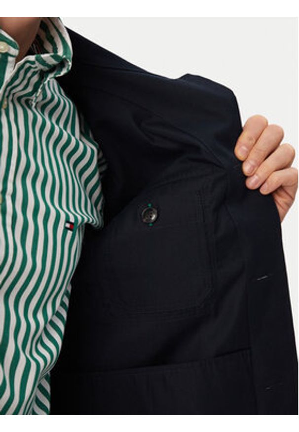 TOMMY HILFIGER - Tommy Hilfiger Kurtka przejściowa MW0MW38712 Granatowy Regular Fit. Kolor: niebieski. Materiał: bawełna