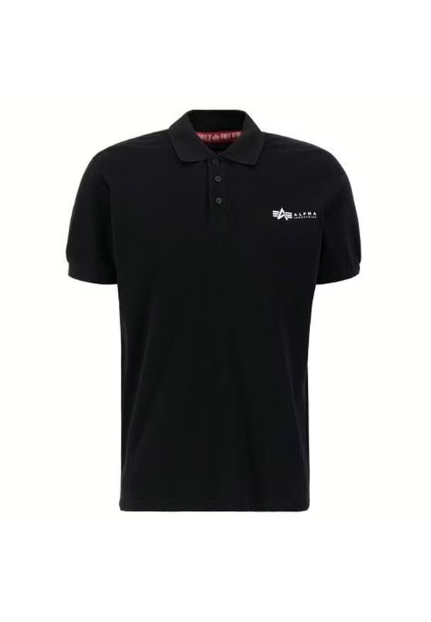 Koszulka Alpha Industries Basic Polo 10660003 - czarna. Typ kołnierza: polo. Kolor: czarny. Materiał: bawełna. Długość rękawa: krótki rękaw. Długość: krótkie