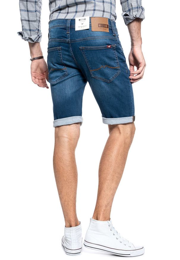 Mustang - MUSTANG CHICAGO SHORT MĘSKIE SZORTY KRÓTKIE SPODENKI DENIM BLUE 1011731 5000 682. Okazja: na spacer, na co dzień. Materiał: denim. Długość: krótkie. Sezon: lato. Styl: elegancki, casual, klasyczny