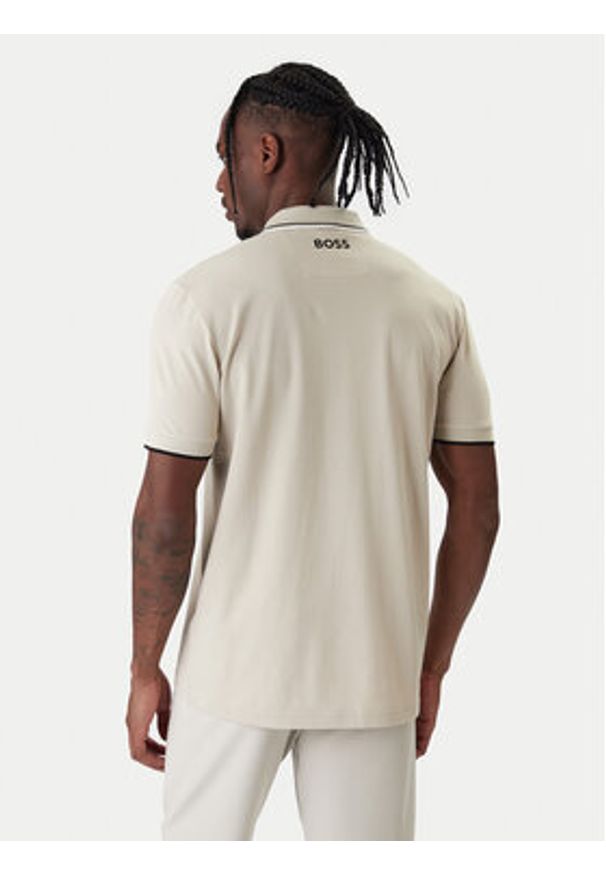 BOSS Polo Paddy Pro 50469102 Beżowy Regular Fit. Typ kołnierza: polo. Kolor: beżowy. Materiał: syntetyk