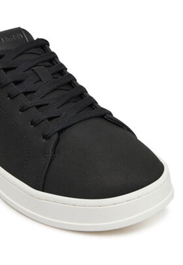 Calvin Klein Sneakersy Low Top Lace Up Nu HM0HM01758 Czarny. Kolor: czarny. Materiał: skóra