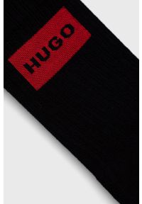 Hugo - HUGO skarpetki (2-pack) męskie kolor czarny. Kolor: czarny