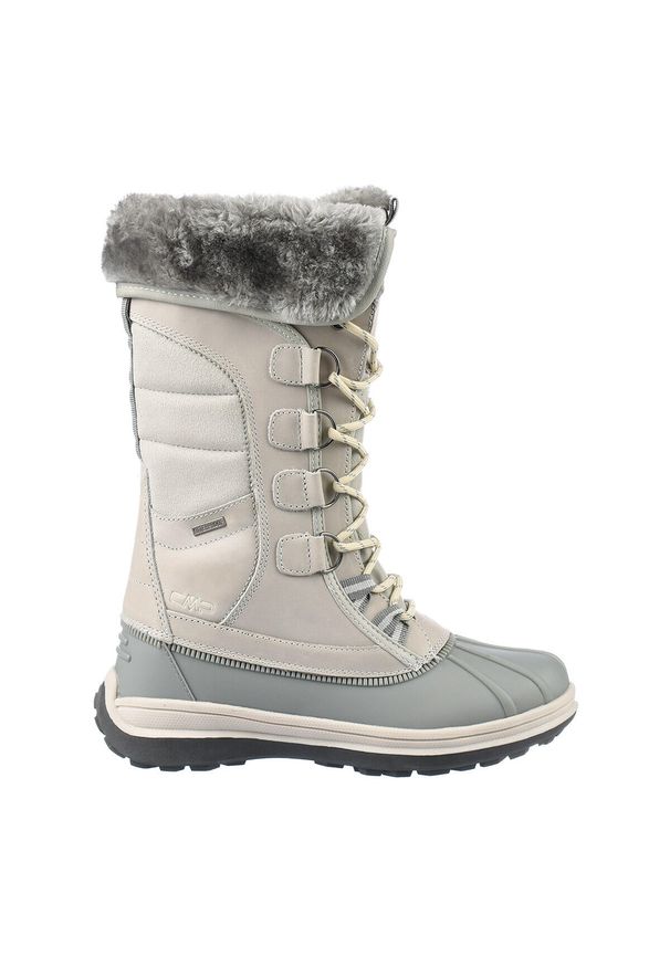 Buty Śniegowce damskie wysokie CMP THALO ocieplane skóra nubukowa. Kolor: szary. Materiał: nubuk, skóra. Sezon: zima. Styl: sportowy