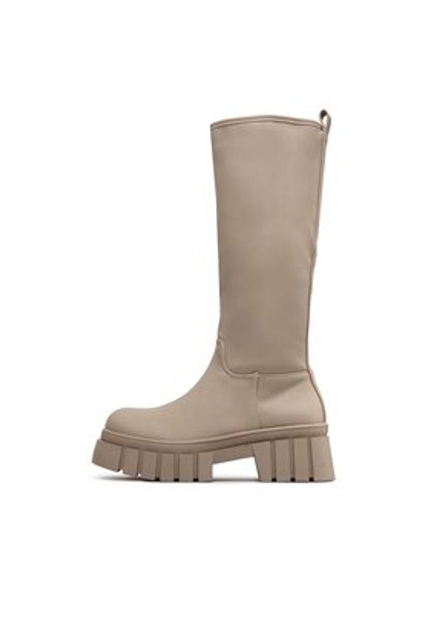 DeeZee Kozaki ZAL90099Y-3 Beżowy. Kolor: beżowy. Materiał: skóra