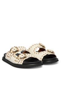 Blauer Klapki S6BLOOM02/LEA Écru. Materiał: skóra #5