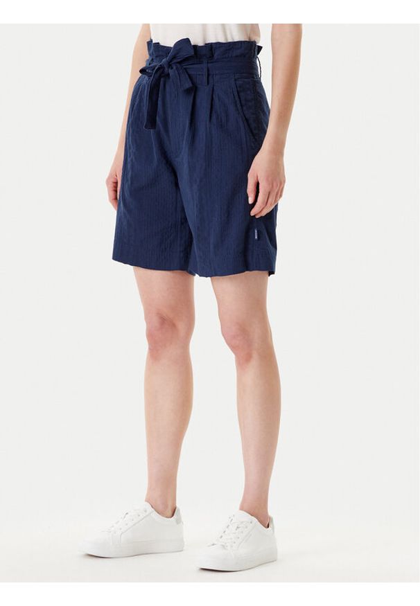 Mustang Szorty materiałowe Darrah 1016586 Granatowy Relaxed Fit. Kolor: niebieski. Materiał: bawełna