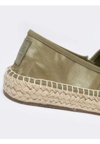 Big-Star - Espadryle damskie khaki LL274853 303. Kolor: zielony. Materiał: jeans. Szerokość cholewki: normalna. Sezon: lato. Obcas: na platformie #7