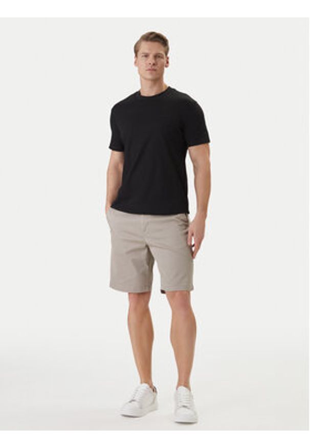 Calvin Klein Szorty materiałowe LV04LB600G Khaki Regular Fit. Kolor: brązowy. Materiał: bawełna